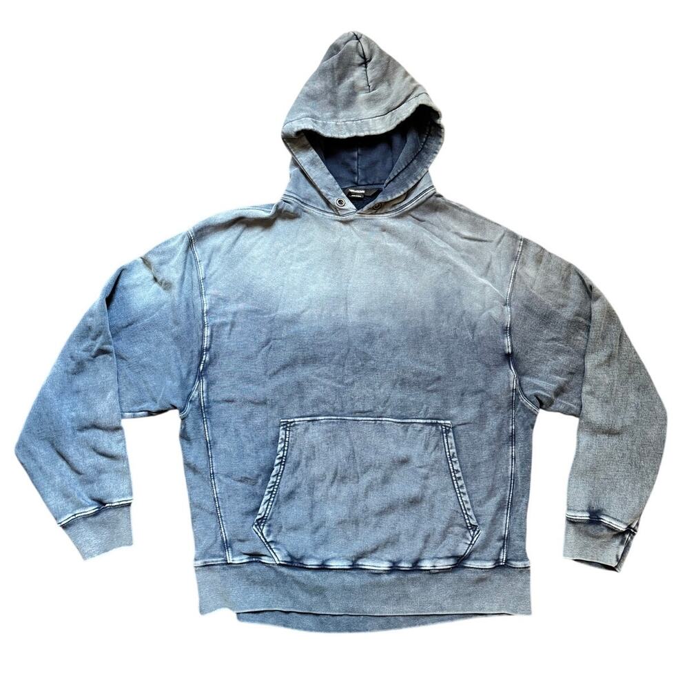 Zadig & Voltaire | Mens Sanchi Spray Skull Brod Ombre Hooded Sweatshirt XL